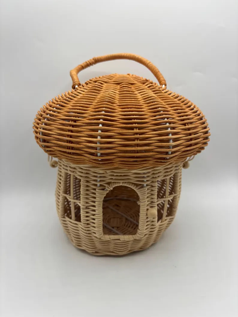 Vintage Wicker Acorn Mushroom House Basket: Woodland Nursery Storage | Etsy (Global)
