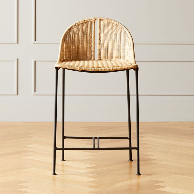 Cesta Rattan Counter StoolPurchase now and we'll ship when it's available.    Estimated in  late... | CB2