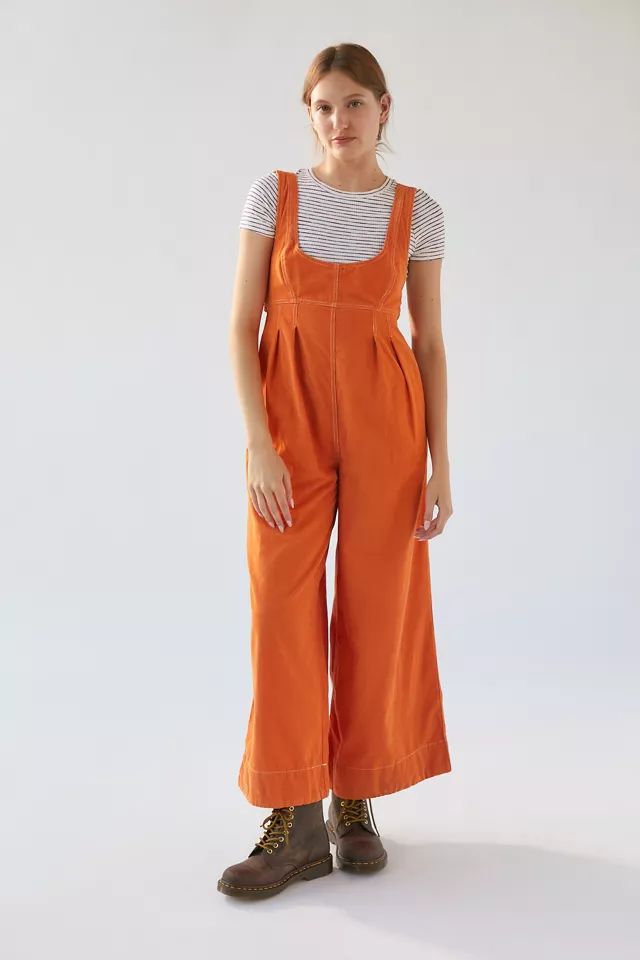 UO Shane Corduroy Wide-Leg Overall | Urban Outfitters (US and RoW)