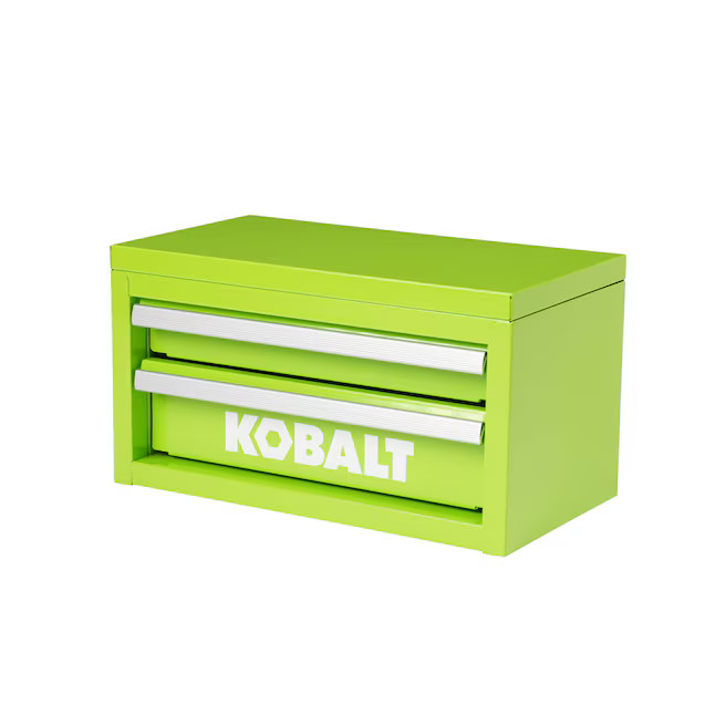 Kobalt Portable tool box 10.83-in W x 5.91-in H x 5.91-in D 2 -Drawer Green Steel Tool Box | Lowe's