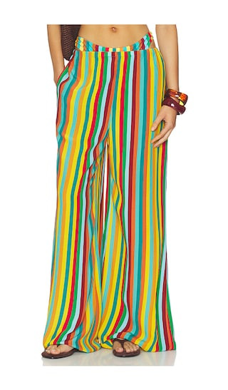 Nella Crepe Wide Leg Pant in Vibrant Multi Stripe | Revolve Clothing (Global)