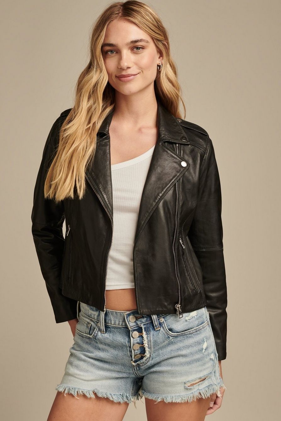 Classic Leather Moto Jacket | Lucky Brand
