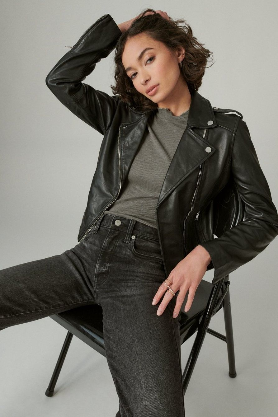 Classic Leather Moto Jacket | Lucky Brand