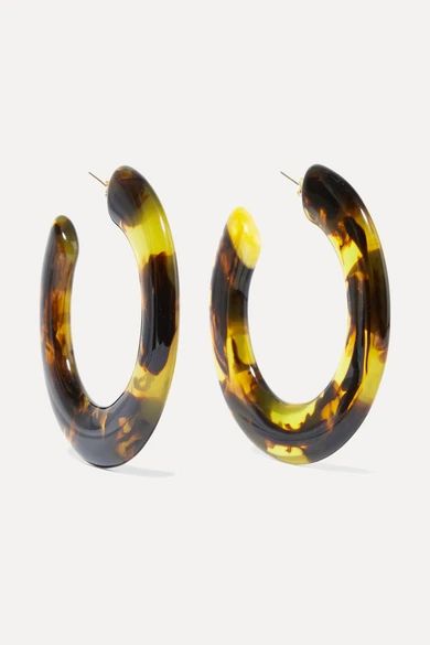 Cult Gaia - Kennedy Tortoiseshell Resin Hoop Earrings - one size | NET-A-PORTER (UK & EU)