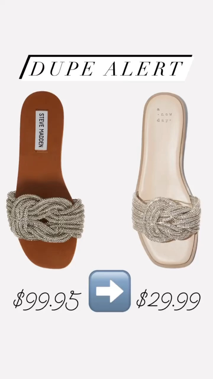 ✨ DUPE ALERT! ✨ 

Why pay more for these gorgeous sandals when Target has them for a fraction of the price! 

* Rhinestone Sandals - $29.99

#target #targetrun #rhinestone #sandals #affordable #affordablefashion #affordablestyle #swiftie #swifties #sparkle #reels #reelsinstagram #explorepage #explore #foryou #foryoupage #taylorswifterastour #taylorswift #obsessed #trendingreels #trending #ontrend #bedazzled #ltkunder50 #shoesofinstagram #stevemadden #affordableluxury

#LTKshoecrush #LTKFind #LTKunder50
