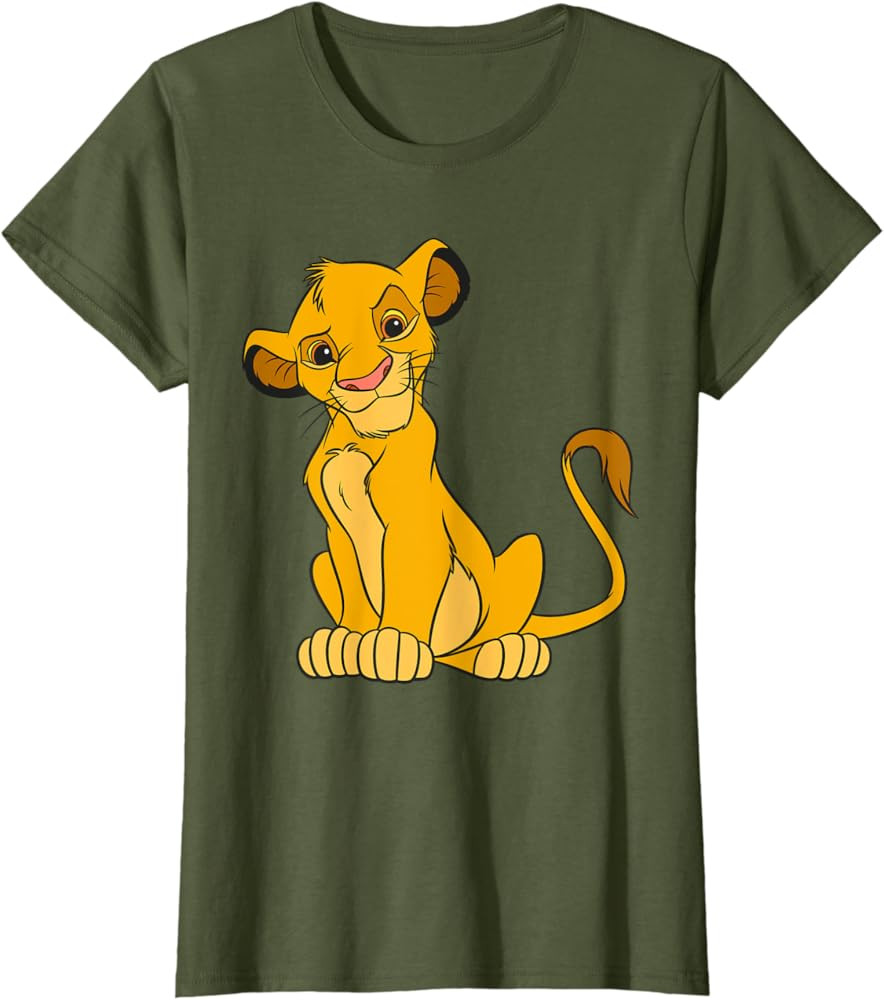 Disney The Lion King Young Simba Sitting Up T-Shirt T-Shirt | Amazon (US)