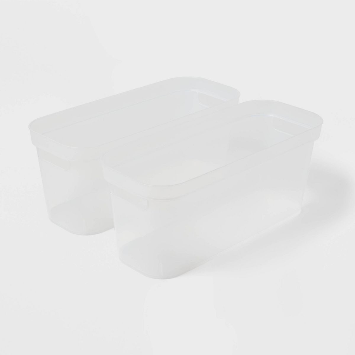 2pk Slim Open Storage Bins Clear - Brightroom™ | Target