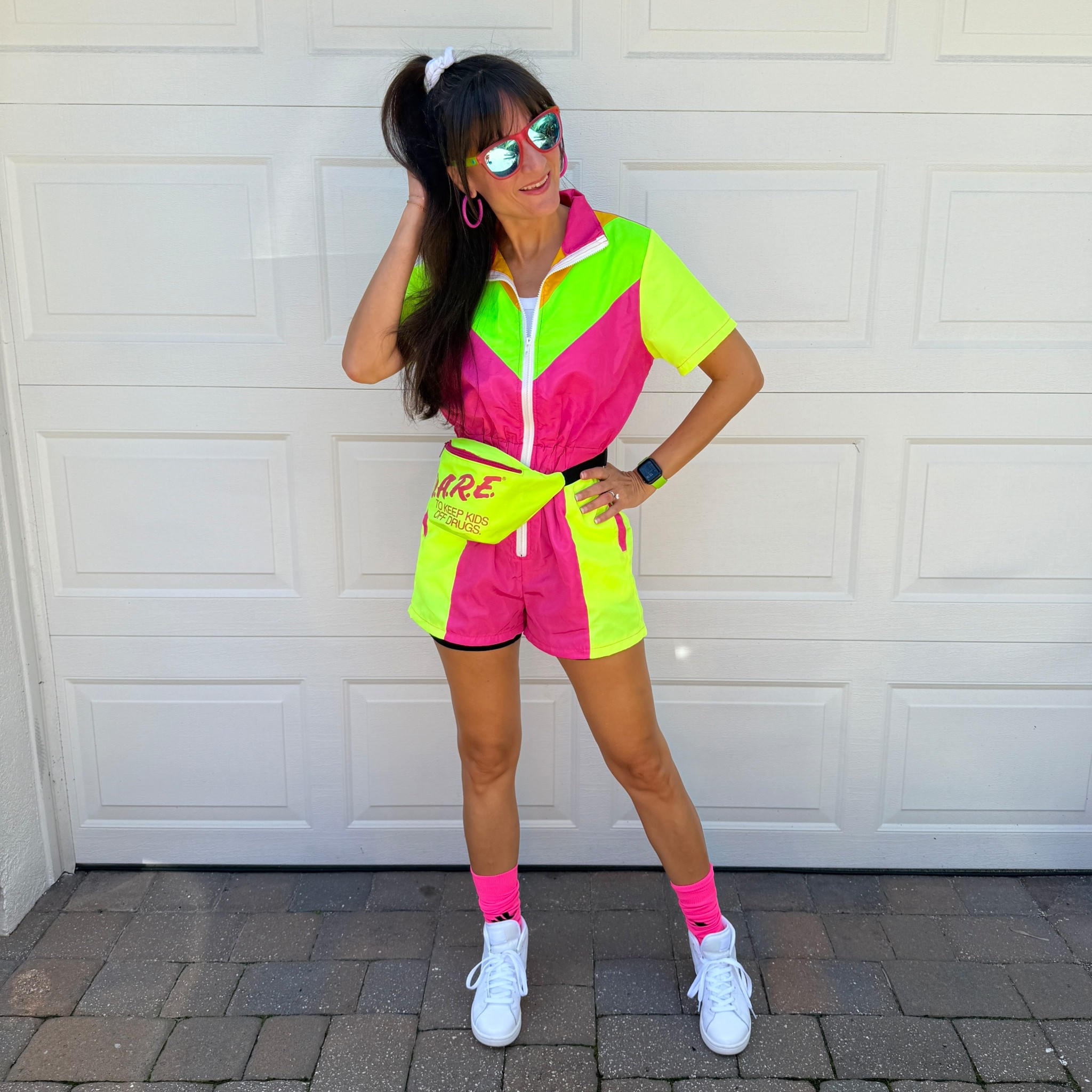 Wearing a small in this jumpsuit so I would say if between sizes size up!  Perfect for an 80s party!

#LTKFindsUnder50 #LTKParties #LTKOver40