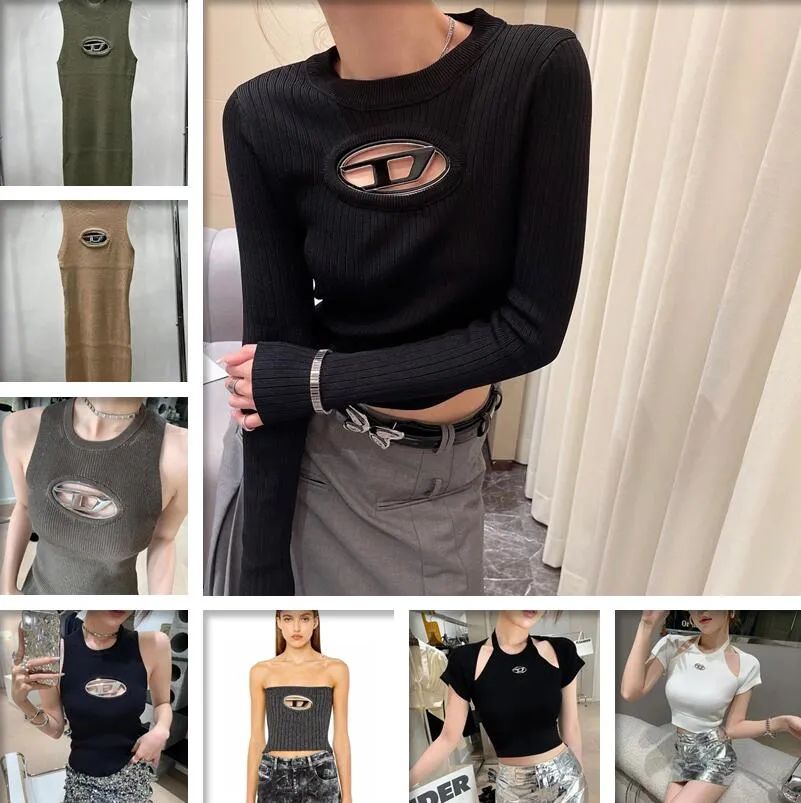 New Fashion Clothing Die-sel Vest Fashion Knitted Vest Ladies Casual Sports Suits Black | DHGate