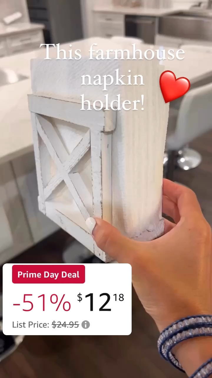 White Farmhouse napkin holder
Currently only $12.18! 


#LTKSaleAlert #LTKHome #LTKFindsUnder50
