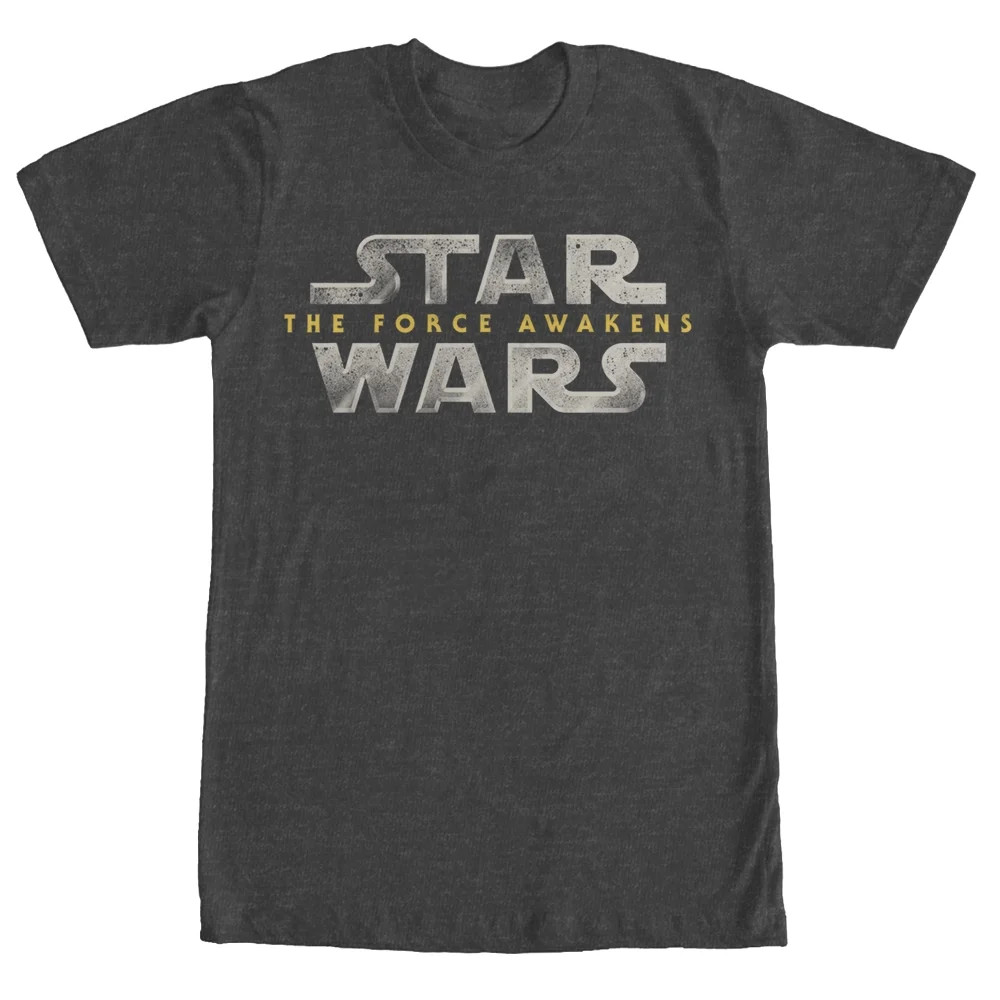 Men's Star Wars The Force Awakens Metal Logo  Graphic Tee Charcoal Heather Small | Walmart (US)
