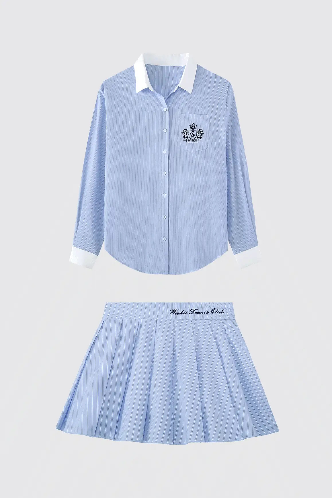 Riviera Relaxed Cotton Shirt & Riviera Pleated Skirt | WISKIIACTIVE