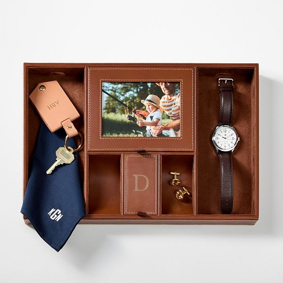 Leather Photo Valet Tray | Mark and Graham