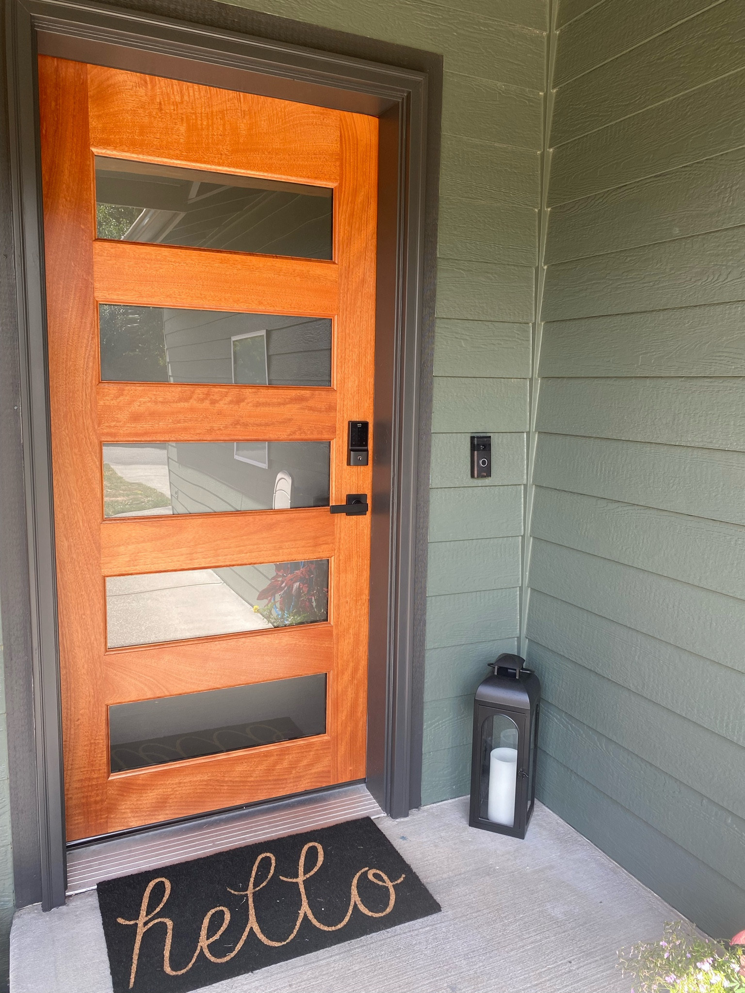 The most beautiful modern mahogany door with privacy lite. 
#LTKdiy 

#LTKhome