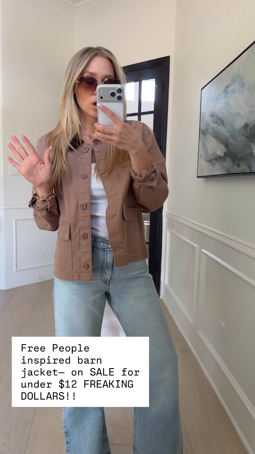 My mind is blown that this jacket is on sale for less than $12 🤯 it’s giving g major FP vibes