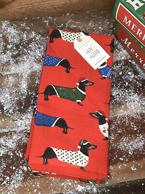 Dachshund Christmas Santa Holiday Kitchen Towels Set of 2 Christmas Kitchen??  | eBay | eBay US