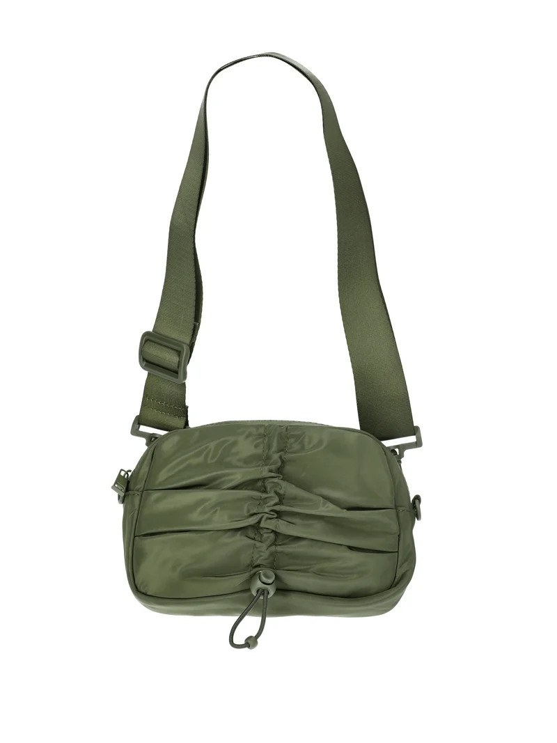 No Boundaries Women's Hands Free Belt Bag with Bungee Toggle, Olive | Walmart (US)