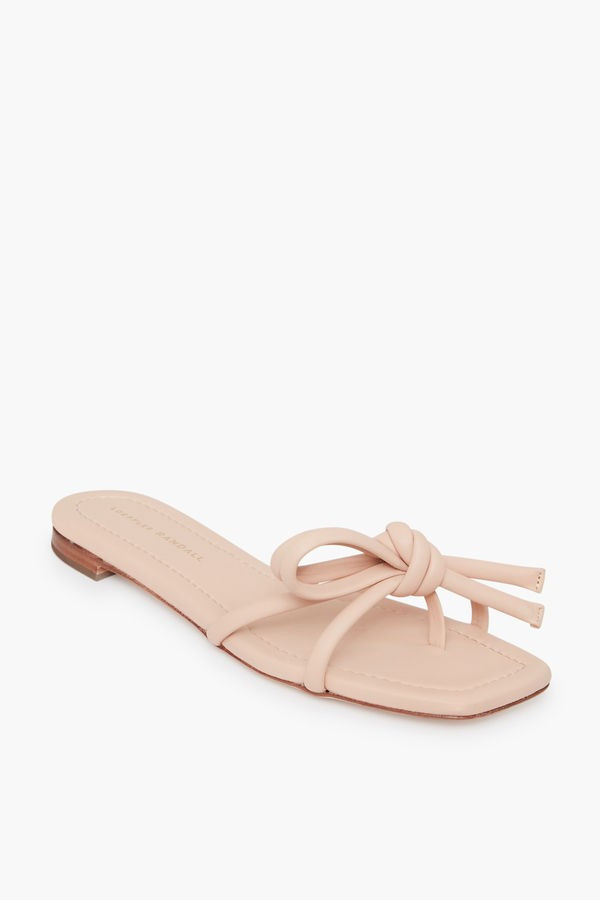 Ballet Hadley Leather Bow Flat Sandal | Tuckernuck (US)