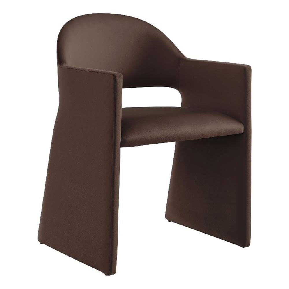 Modway Talia Performance Velvet Dining Armchair in Chocolate Brown | Amazon (US)