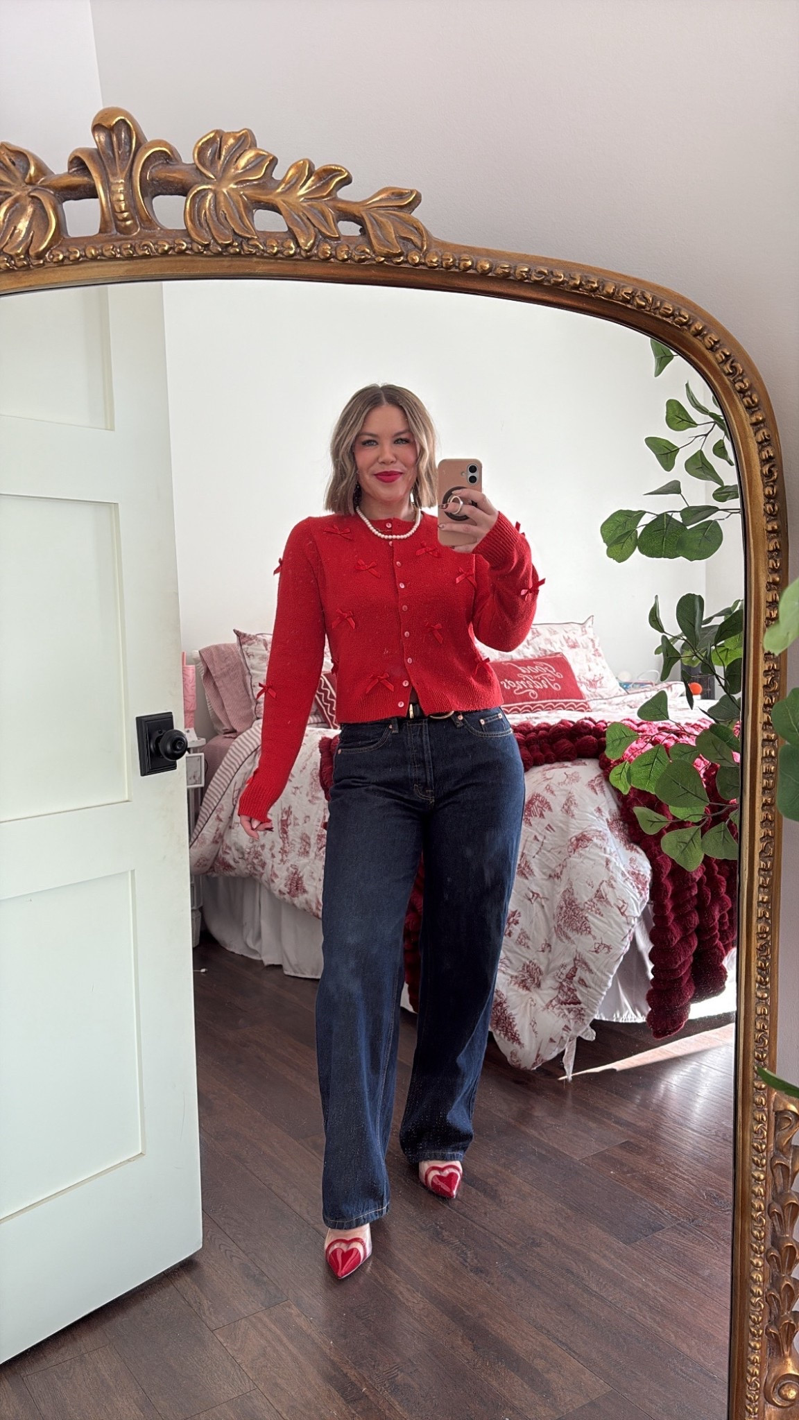 TARGET HOLIDAY PARTY LOOK
I am obsessed with this red bow sweater and these jeans are one my new fav pairs!! This is not an over the top holiday look but just enough! I added some fun red heels to continue with the pop of red!
#holidaylook #target #targetoutfit #targetstyle #holidaysweater #red #bowsweater #christmasoutfit 


#LTKootd #LTKFindsUnder100 #LTKHoliday