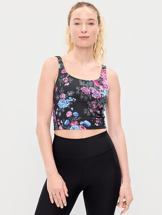 Light Support PowerSoft Longline Sports Bra | Old Navy (US)