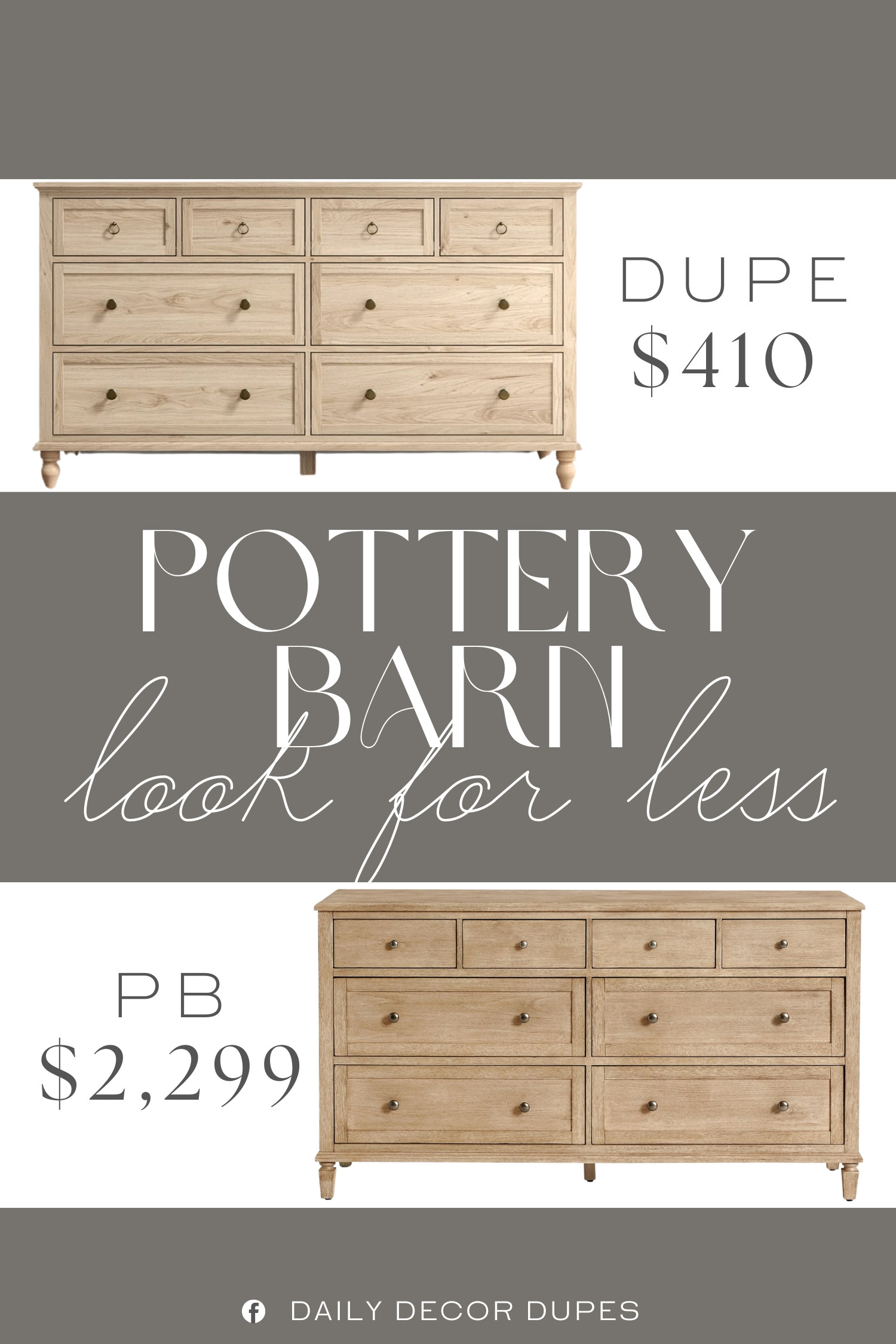 Inspired by Pottery Barn 8-Drawer Dresser. Extra Wide Wood Dresser. Rustic Modern Dresser. Farmhouse Bedroom Dresser. Solid Wood Storage Dresser. Contemporary Wood Dresser. Modern Rustic Furniture. Natural Wood Dresser. 

Home more affordable option find copy cat similar look for less budget friendly affordable cheap cheaper beautiful pretty. Clearance sale coupon code discount code promo code luxury lookalike look a like Inspo inspiration inspired by idea ideas Love like these? I share multiple every day in my FB group.
#potterybarninspired #drawerdresser #bedroomstorage #modernbedroom #chestofdrawers #wooddresser #storagesolution #furniturefinds 

 #LTKHome