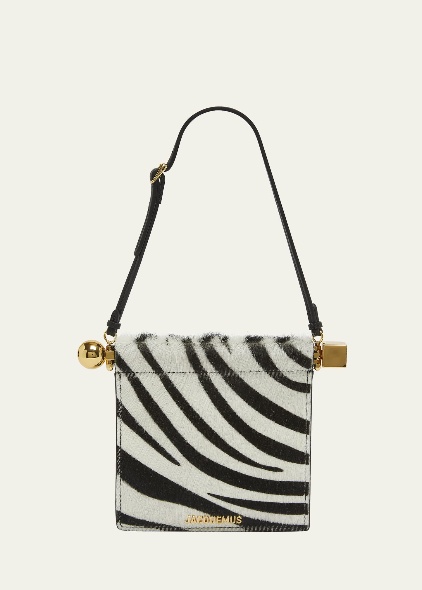 Jacquemus Le Porte Rond Zebra Calf Hair Shoulder Bag | Bergdorf Goodman