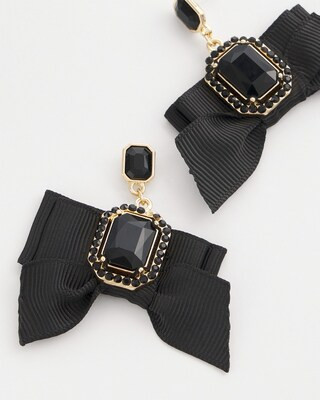 No Droop™ Black Bow Earrings | Chico's