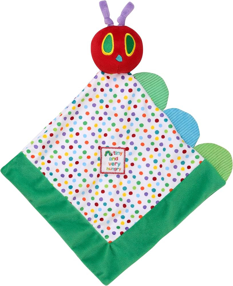Baby Starters The Very Hungry Caterpillar Snuggle Blanket with Rattle and Crinkle, Green with Col... | Amazon (US)