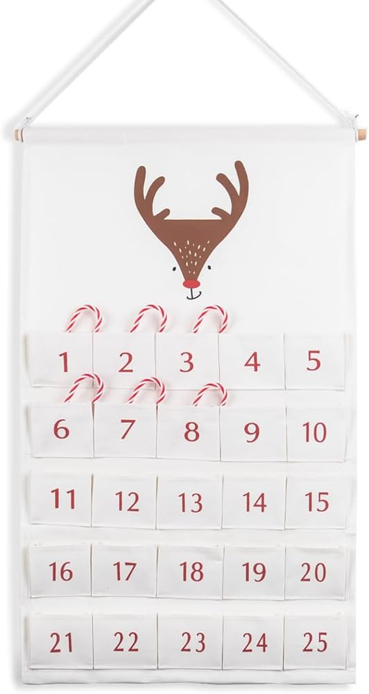 Christmas Countdown Advent Calendar with 25 Pockets,Advent Calendars for Kids Chocolate & Candy,C... | Amazon (US)