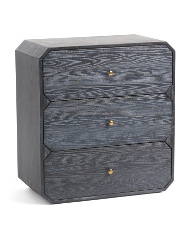 Rounded 3 Drawer Side Table | Marshalls