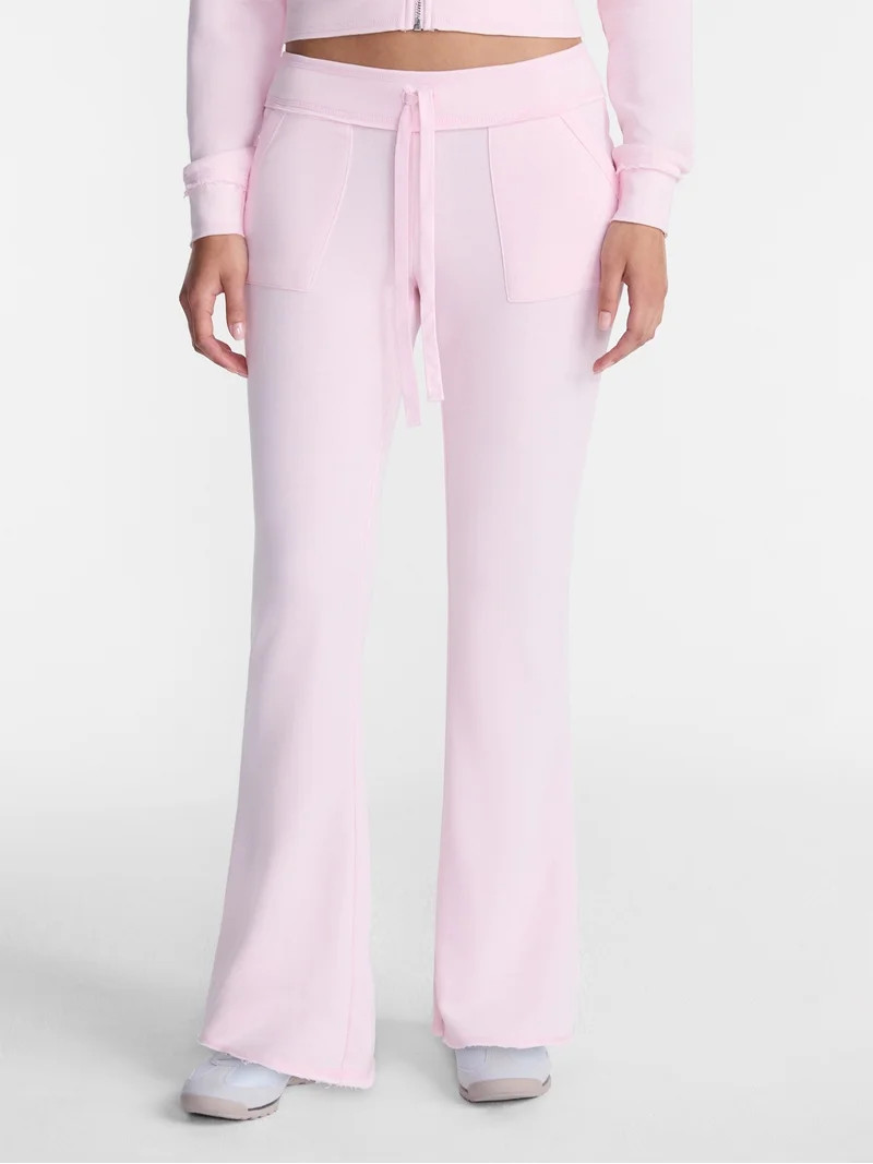 No Boundaries Flare Leg French Terry Pant, Women's Sizes XXS-XXL | Walmart (US)