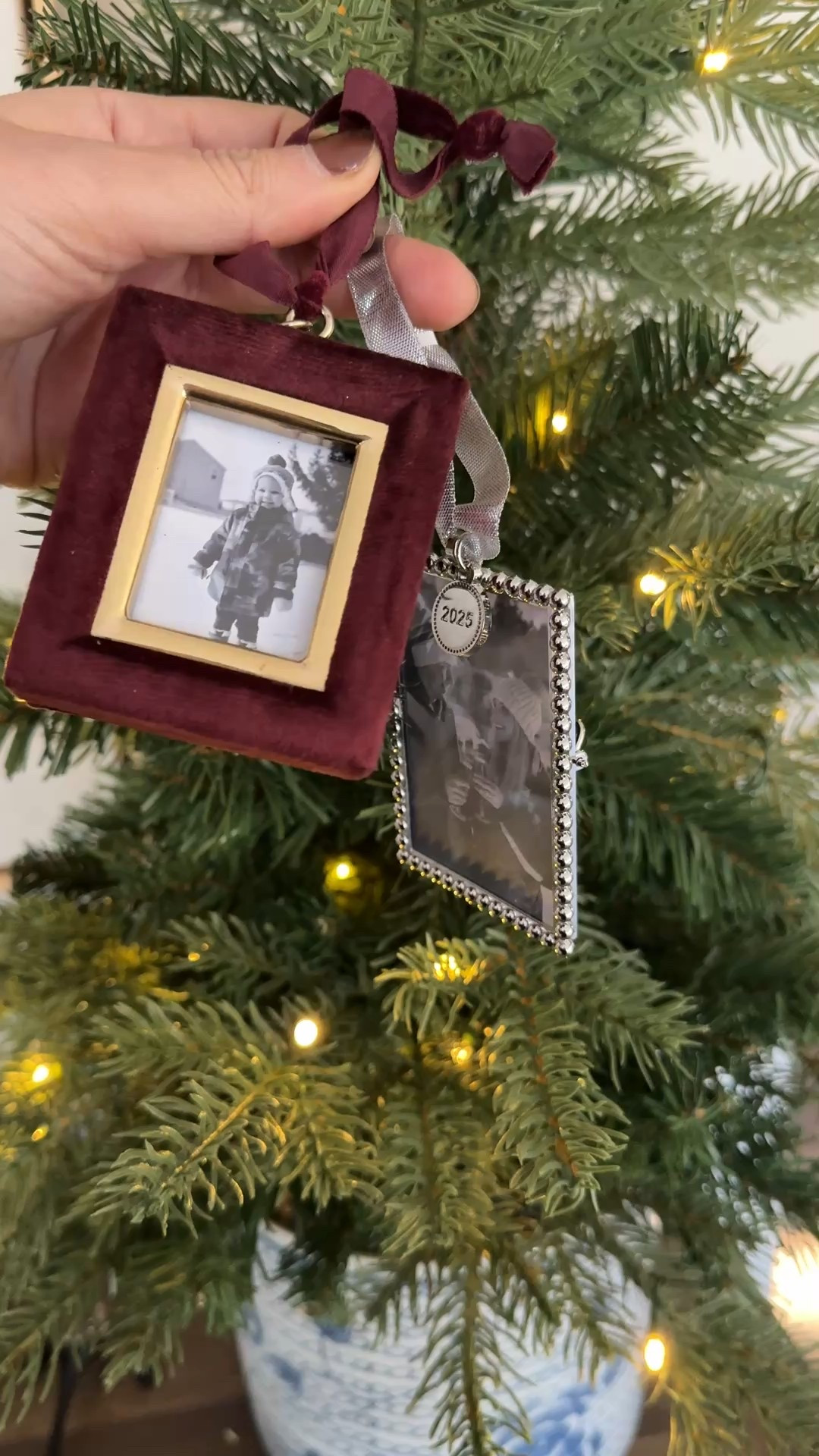 I started buying mini frame ornaments a few years ago to frame our holiday cards from each year and I love how they look all together on a mini tree! They also make a great gift for parents or grandparents. Linking a few different styles!

#LTKFindsUnder50 #LTKGiftGuide #LTKHoliday