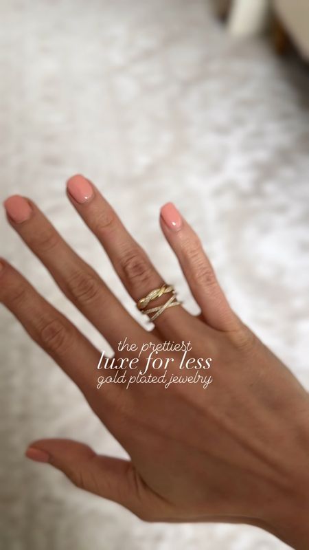 The prettiest luxe for less gold plated jewelry!! I love these two new rings and I stacked them together. I’m wearing a size 4 in the rings, but they come in lots of size options and they also come in a silver option as well! These come in really pretty packaging with a box and bag so they would make a great gift too

#LTKFindsUnder50 #LTKGiftGuide
