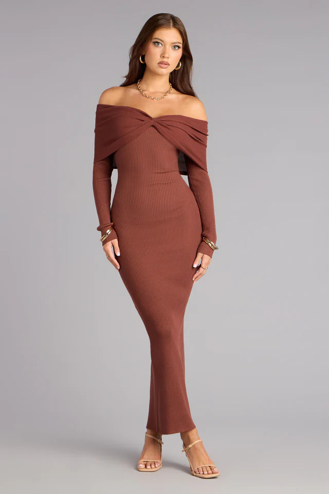 Quiet Luxe Off-The-Shoulder Maxi Dress | Windsor Stores