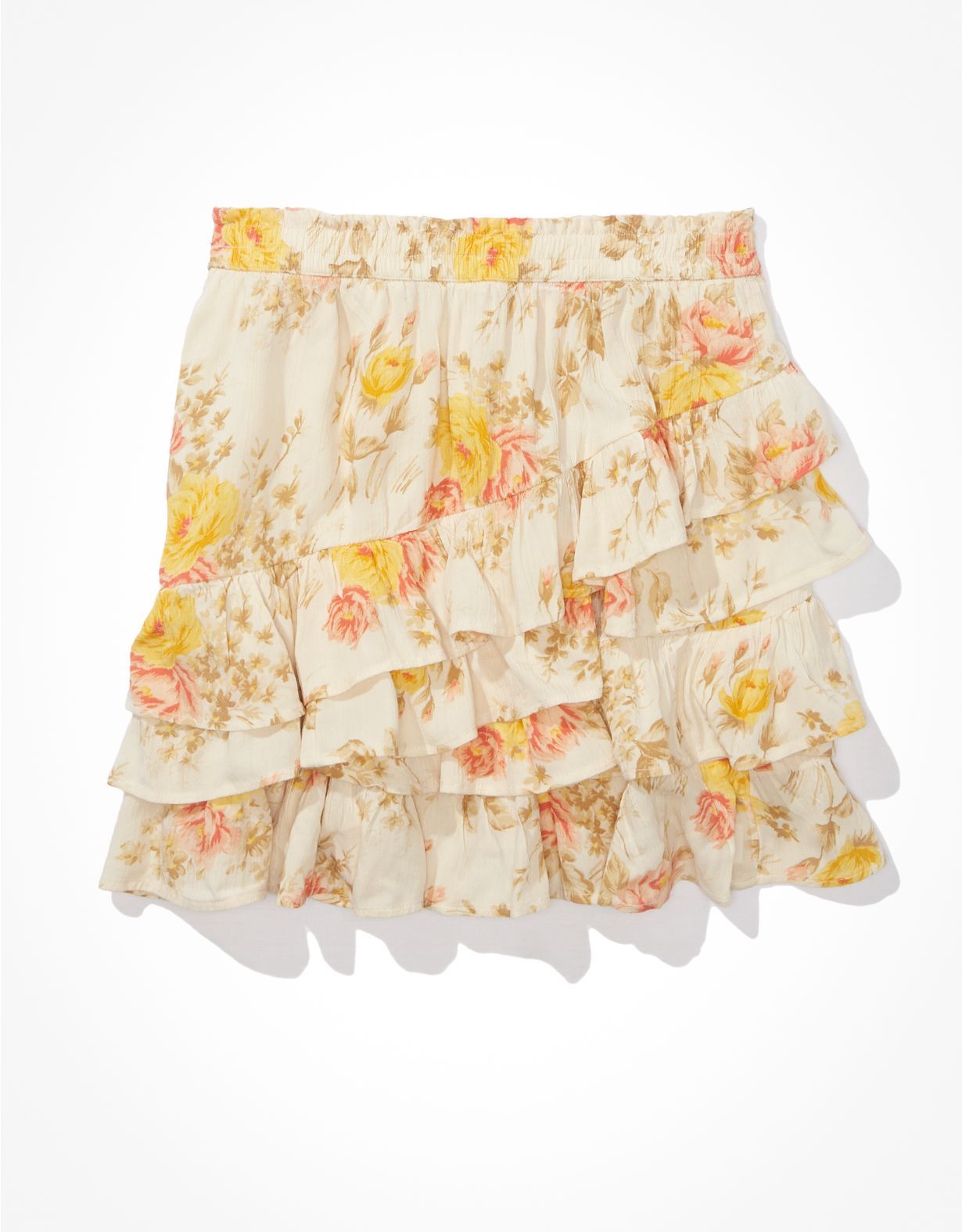 AE Floral Ruffle Mini Skirt | American Eagle Outfitters (US & CA)