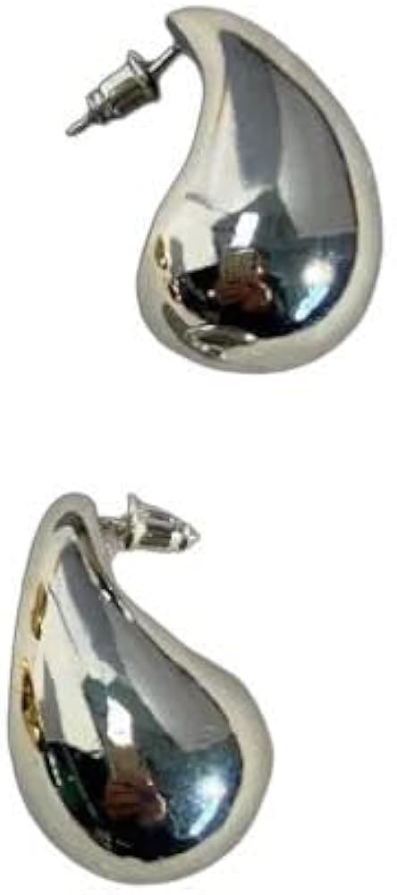 Tear Drop Silver Gold Trending Oversized Statement Style Earrings | Amazon (US)