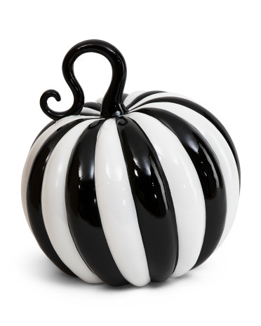 11X11 Modern Striped Pumpkin | TJ Maxx