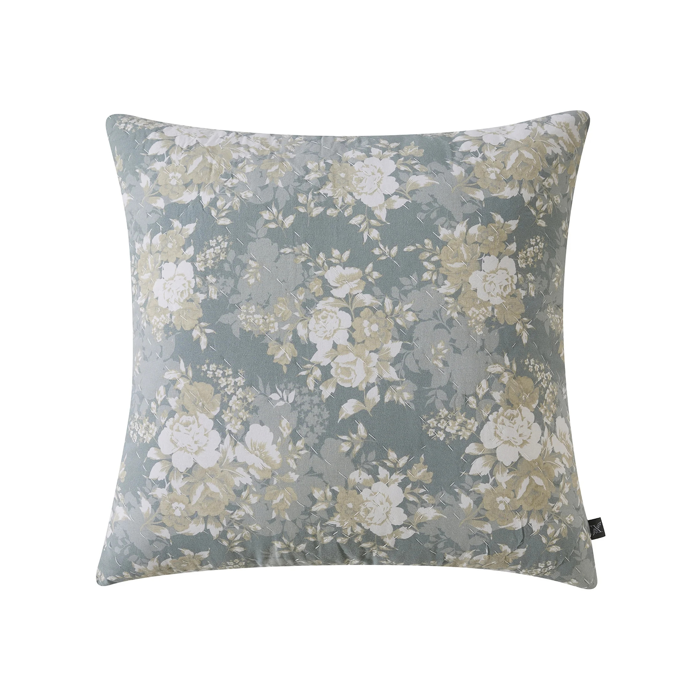 My Texas House 20" x 20" Candace Dusty Green Floral Cotton Decorative Pillow - Walmart.com | Walmart (US)