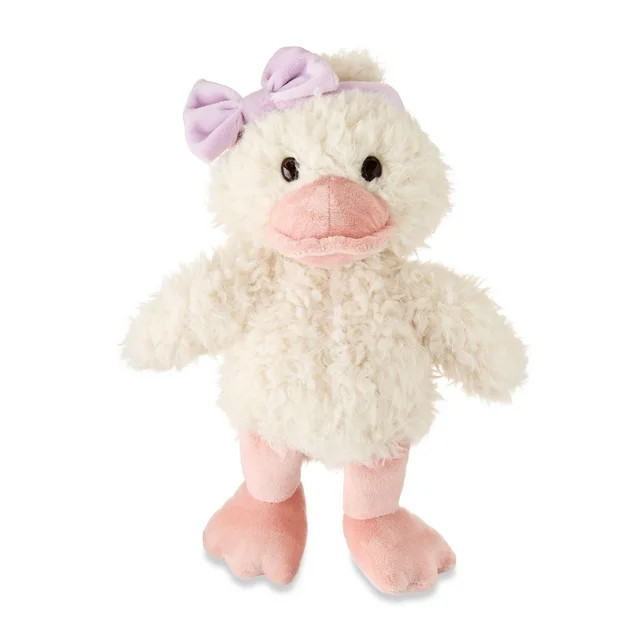 Easter Cream Duck with Bow Plush, 11 in, by Way To Celebrate | Walmart (US)