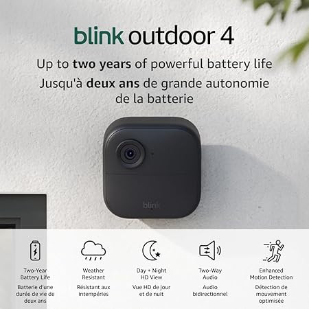 Blink Outdoor 4 – Wireless smart security camera, two-year battery, 1080p HD day and infrared n... | Amazon (CA)