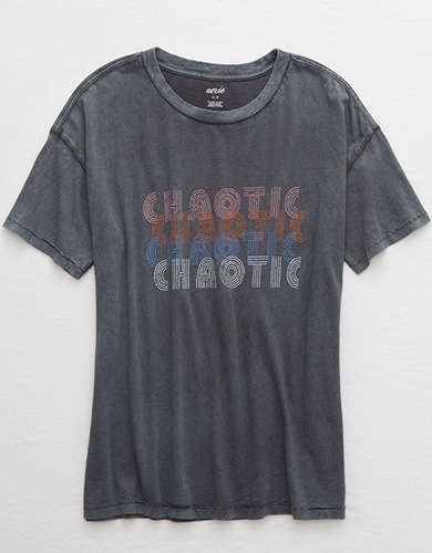 Aerie Retro Distressed Boyfriend T-Shirt | American Eagle Outfitters (US & CA)