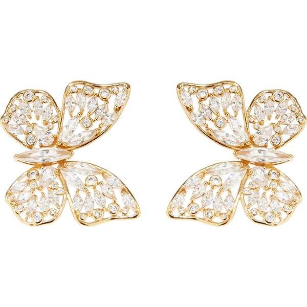 Ingrid Crystal Butterfly Stud Earrings | Maisonette