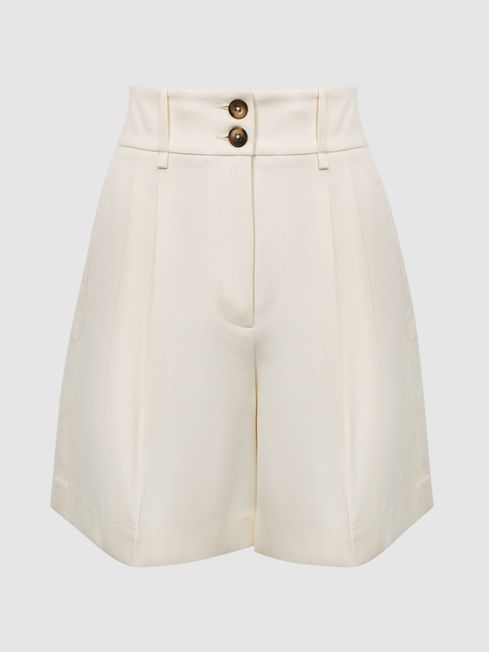 Reiss Cream Ember Tailored Shorts | Reiss UK