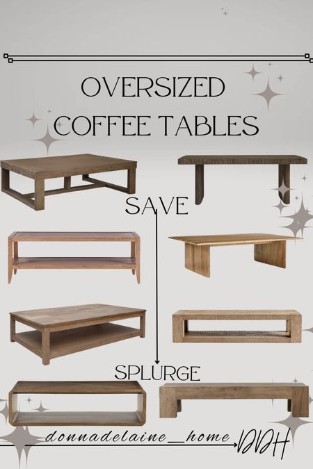 Large coffee tables: all 4’ and over. 
Wayfair has some great options for a budget friendly purchase on a good sized table. McGee & Co has a couple of investment worthy tables, just so beautiful! A classic rectangle shape in solid wood is timeless. 
Furniture finds, modern organic home 

#LTKFamily #LTKHome