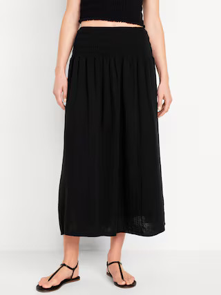 High-Waisted Crinkle Gauze Maxi Skirt | Old Navy (US)