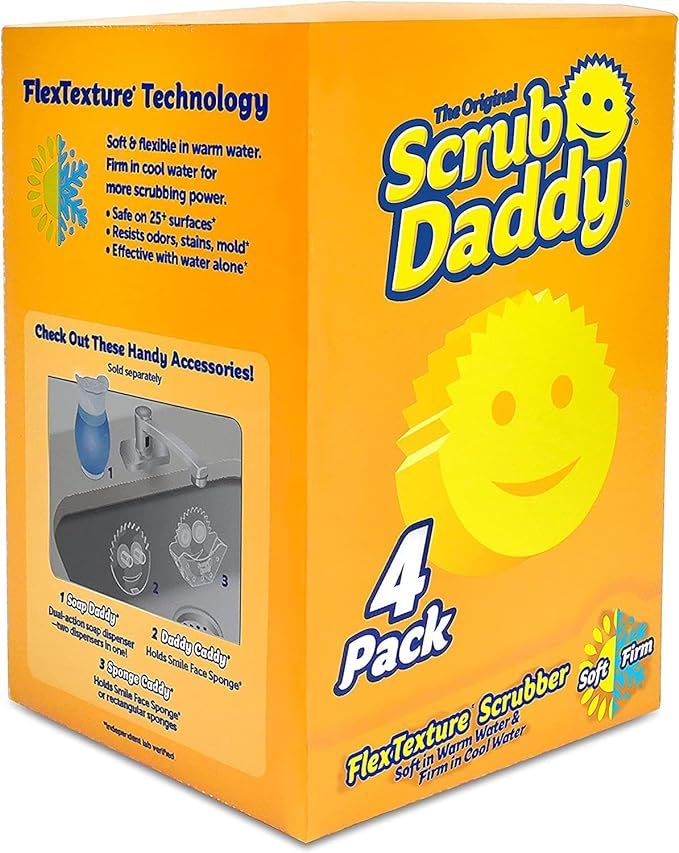 Original Scrub Daddy Sponge - Scratch Free Scrubber for Dishes and Home, Odor Resistant, Soft in ... | Amazon (US)