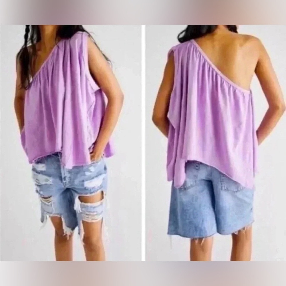 Free People We The Free \u201cSpring Break\u201d One-Shoulder Top | Small (Oversized) | Poshmark