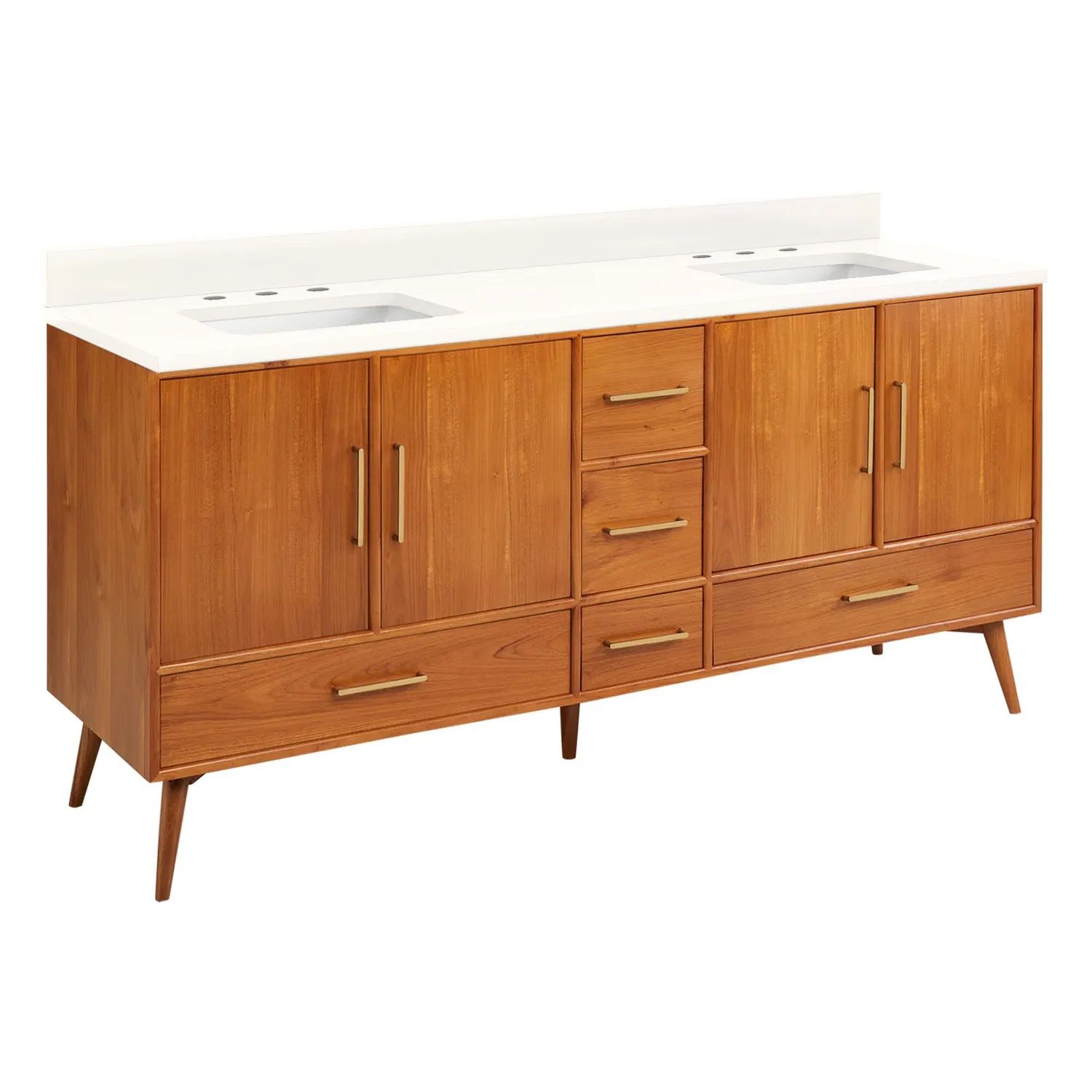 Novak 73'' Free Standing Double Bathroom Vanity with Top | Wayfair North America