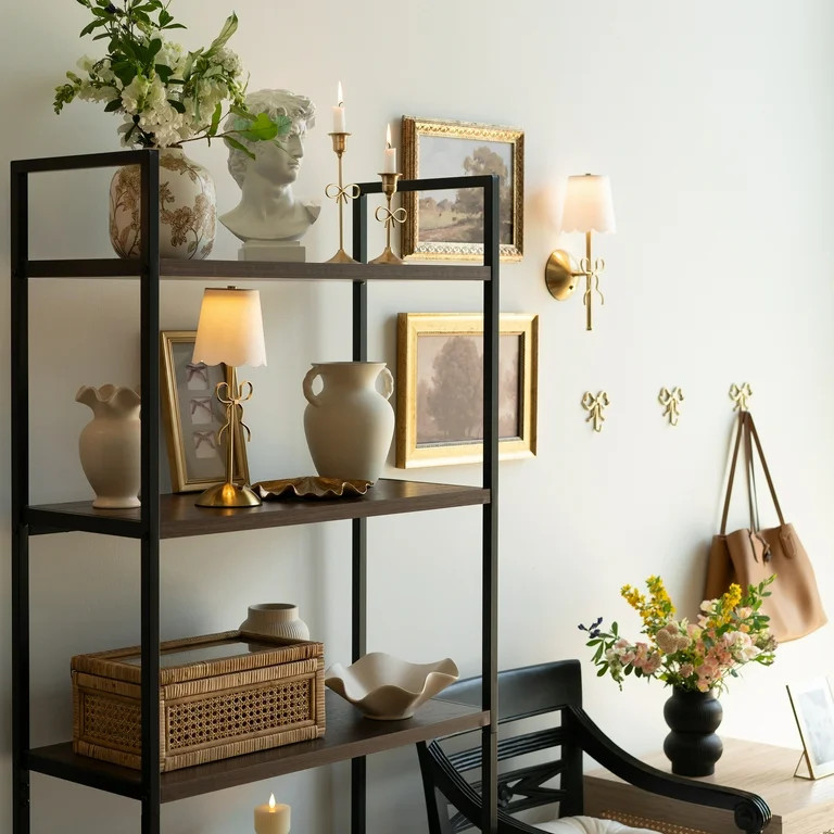 Home Decor Collection Sterling & Noble Home Gold Metal 5.91" Indoor Tabletop Taper Candleholder w... | Walmart (US)